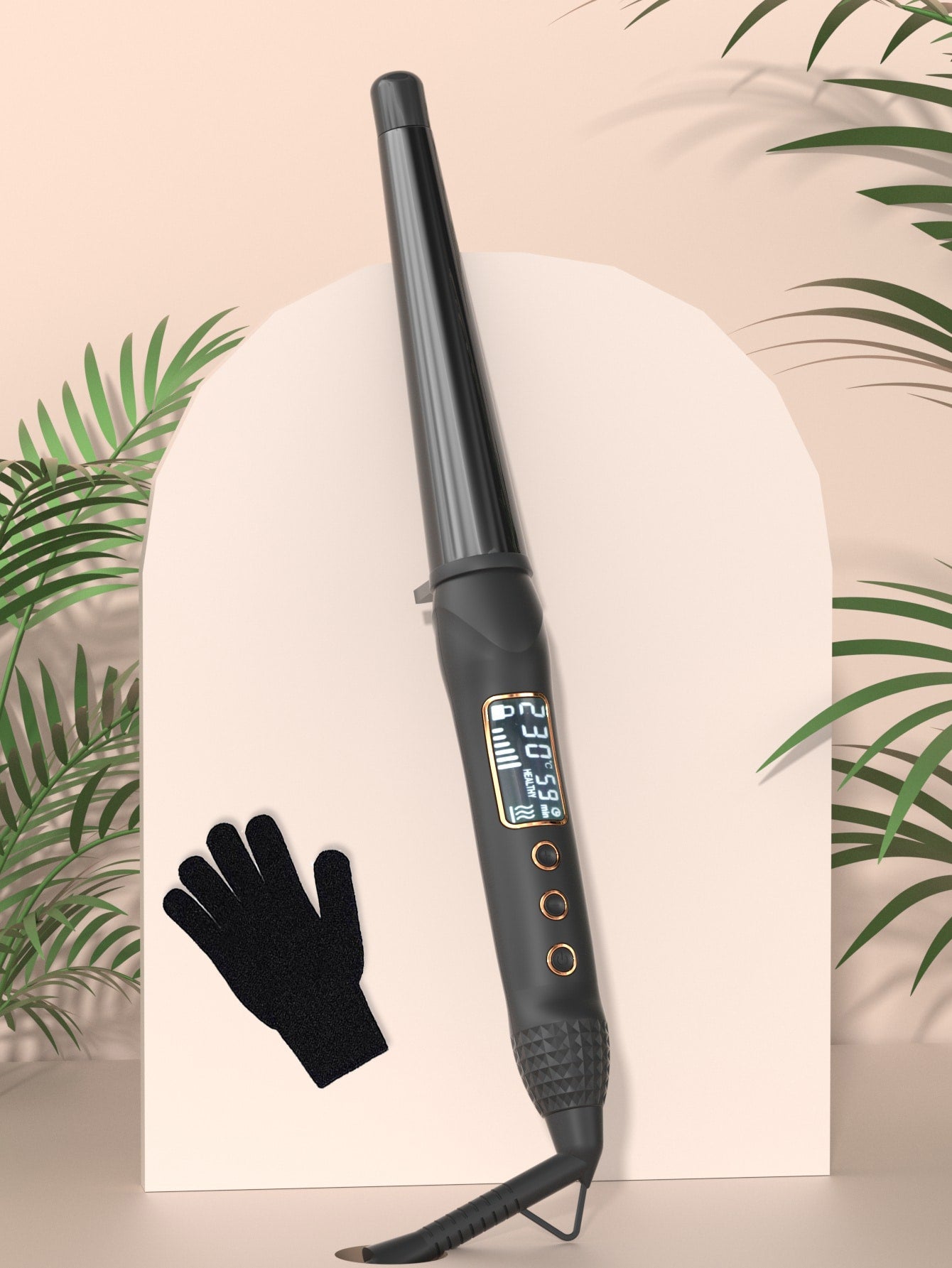 1pc Handheld PC Hair Curling Iron, Classic Portable Professional Hair Curler For Home