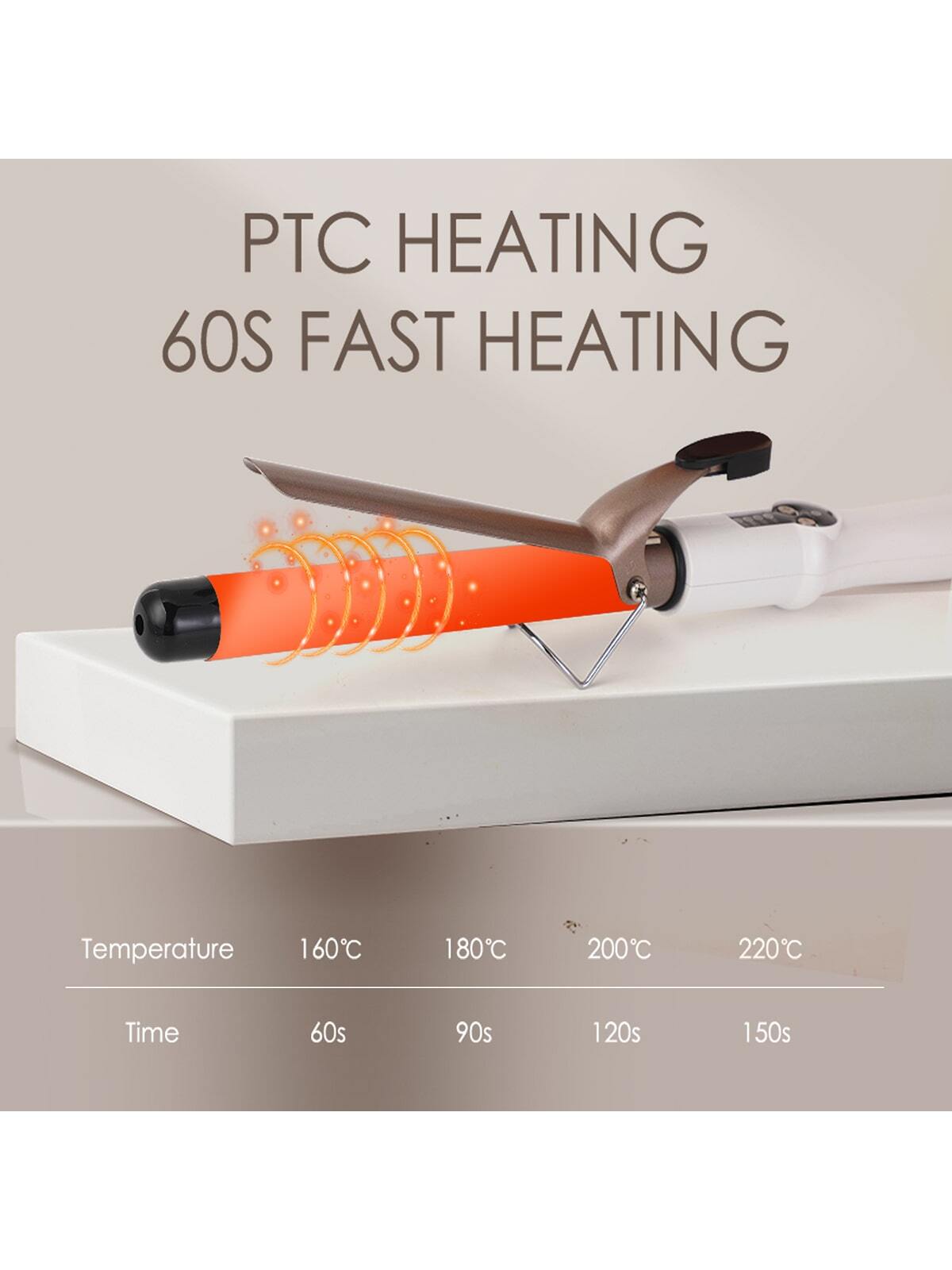 1 Inch (25mm) Professional Ceramic Tourmaline Barrel Hair Curler With Lcd Display, 9 Heat Settings (225°f To 450°f) Suitable For All Hair Types, Including Glove