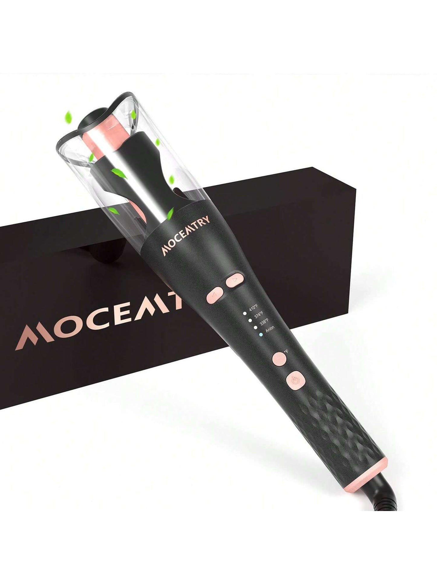 MOCEMTRY Automatic Curling Iron, Hair Curler 1" Ceramic Ionic Barrel Rotating Barrel Curling Wand Fast Heating, Anti-Scald, Smart Anti-Stuck, Auto Shut-Off, Fast Heating for Hair Lasting Styling