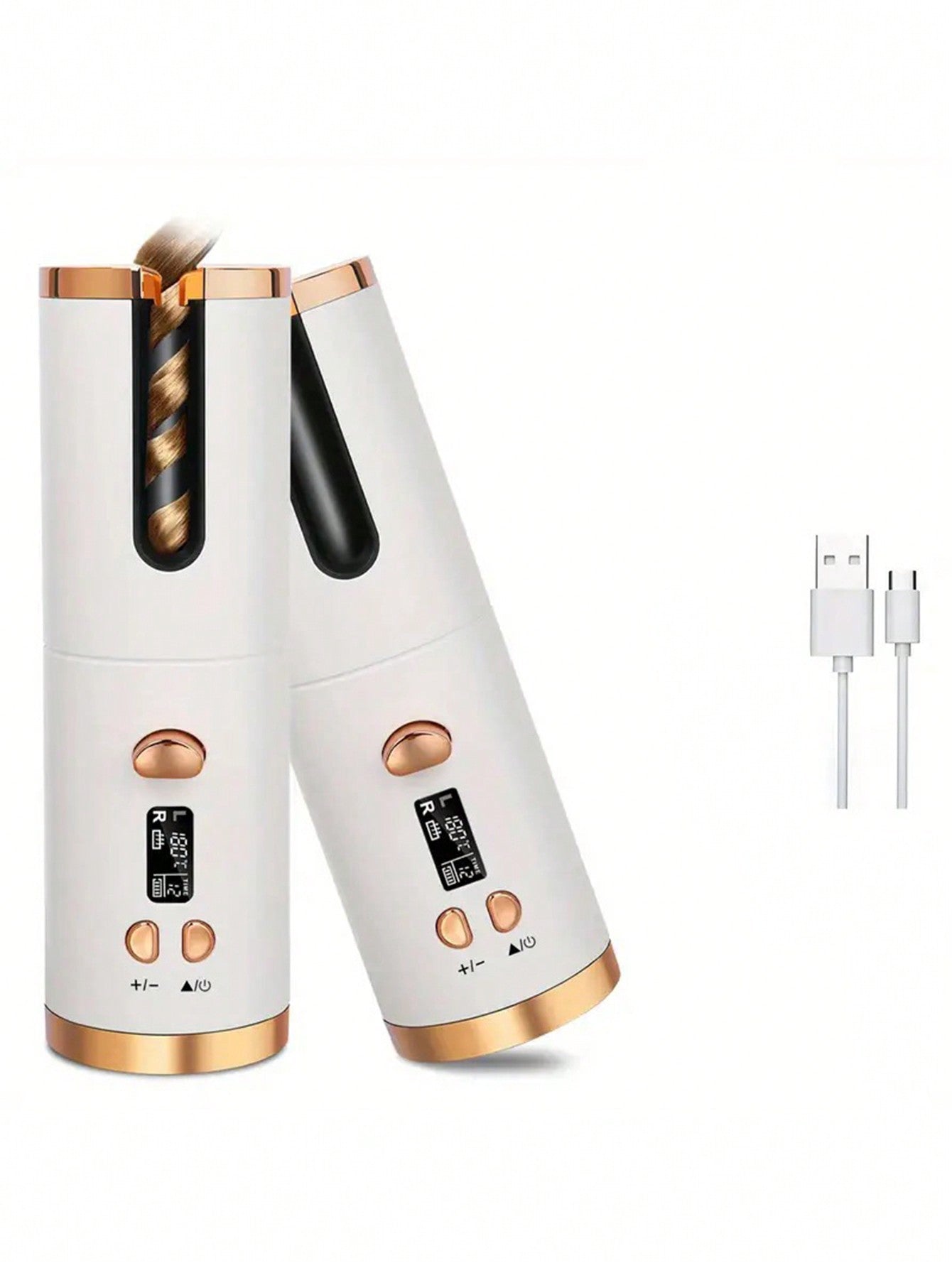 White Automatic Hair Curler/usb Automatic Hair Curler/lazy Hair Curler Electric Automatic Hair Curling Wand Portable Travel Home Hair Styling Tool