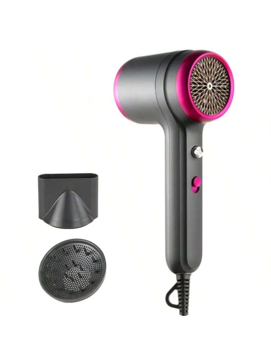 Hair dryer negative ion professional quick-drying low noise household electric cold and hot air hair dryer with diffuser.
