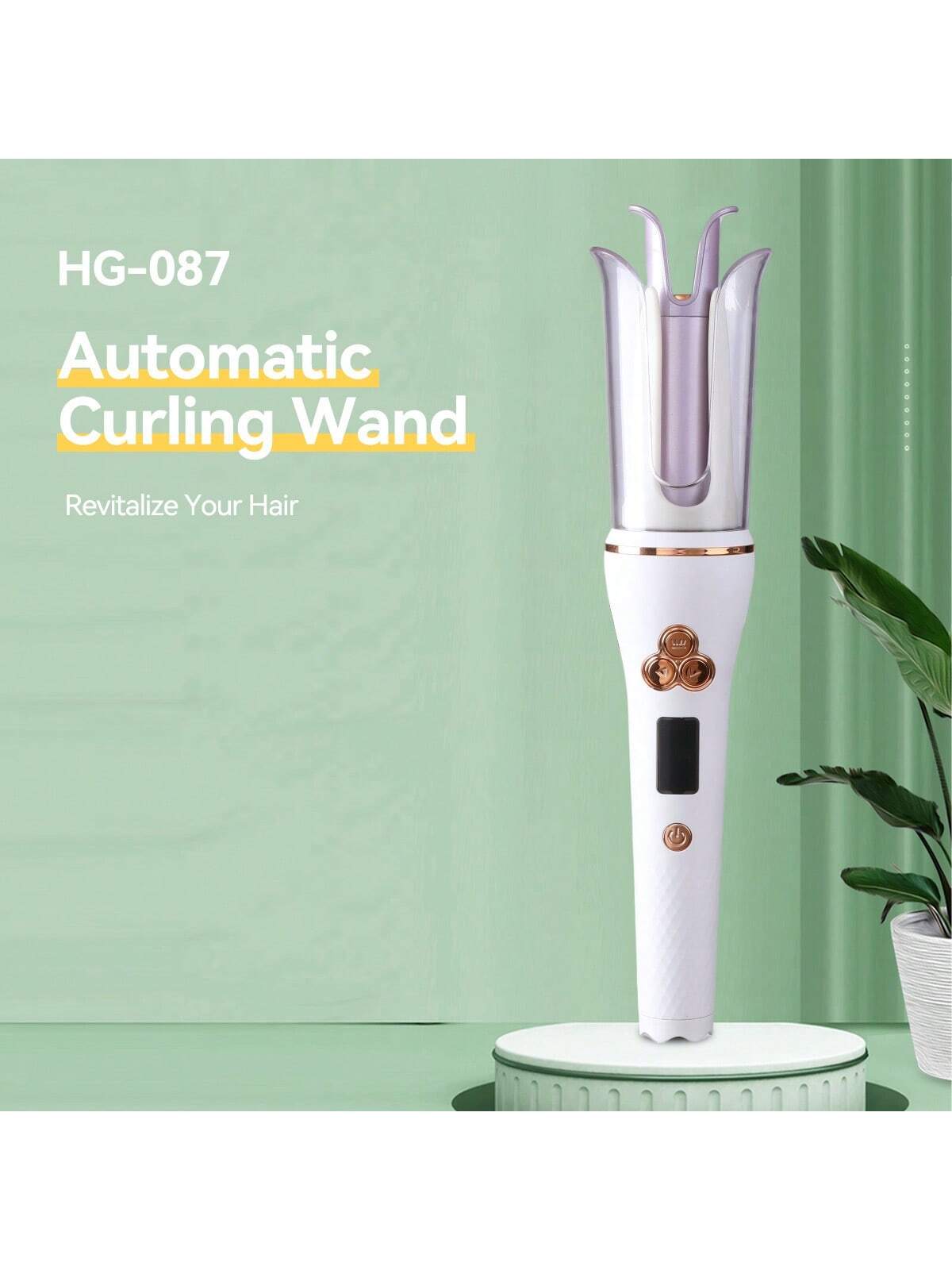 1pc Full Automatic Hair Curling Wand, Lazy Girls' Savior, Large Waves Curling Wand