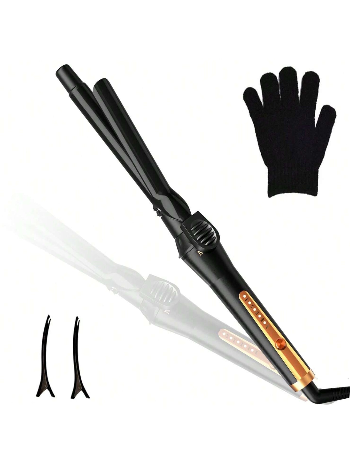 Maxt 3/4 Inch Ceramic Coating Curling Iron With Extra Long Barrel For Long/medium Hair, Instant Heat Up To 410°f With Clamp, Hair Waving Styling Tool For Girls & Women