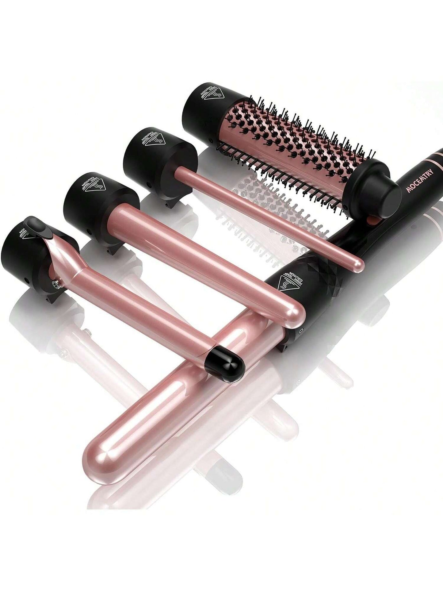 Curling Iron SetYONGSTYLE 5 in 1 Curling Wand Interchangeable Ceramic Barrels0.35-1.25 and Thermal Brush Curling Iron, Heat Up Hair Curler, with Protective Gloves & 2 Clips