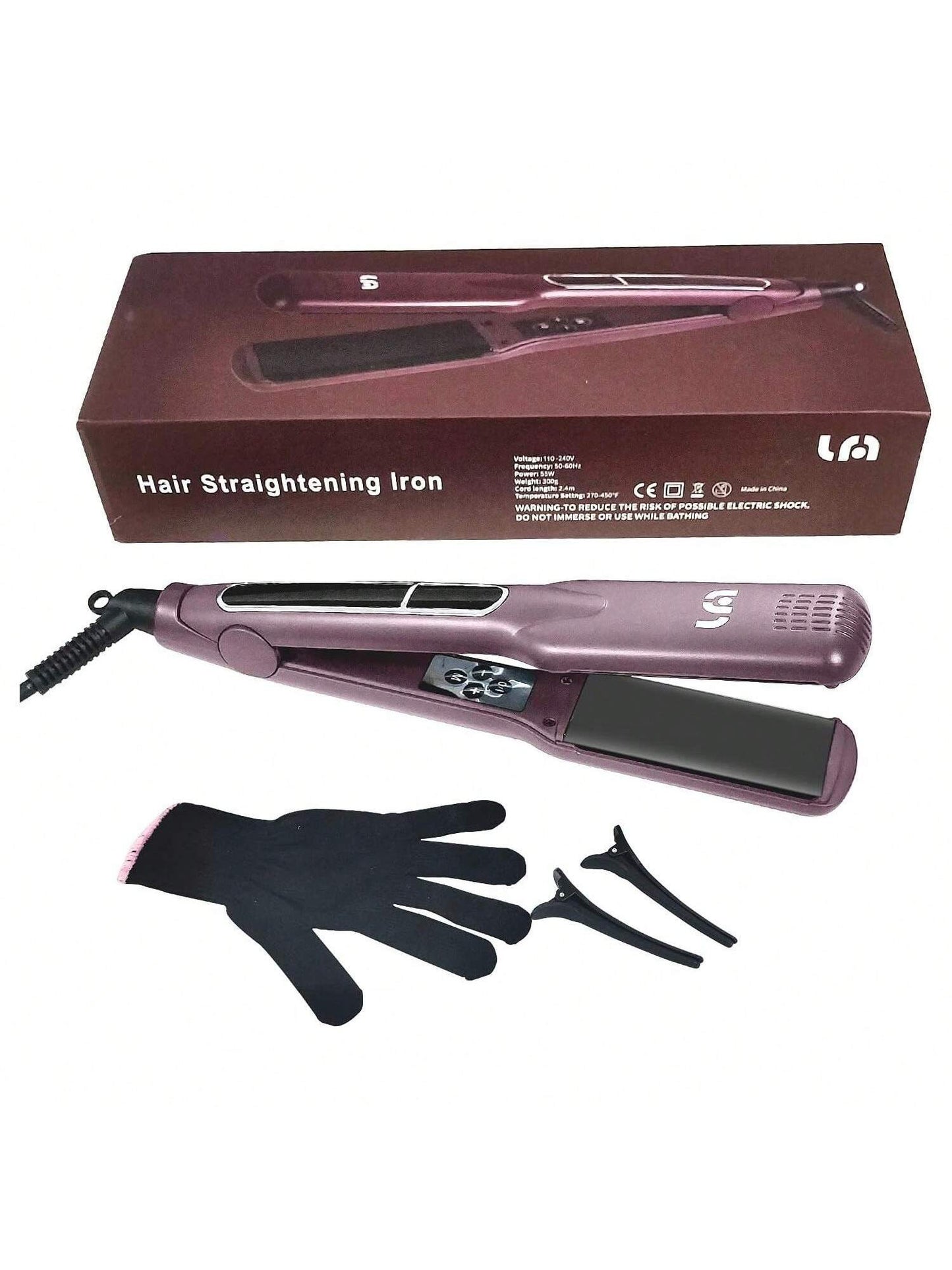 Flat Iron Hair Straightener Upgraded, YONGSTYLE Waterproof Professional Ceramic Flat Iron, Top MCH Straightening & Curling Iron with Adjustable Temperature Suitable for All Hair