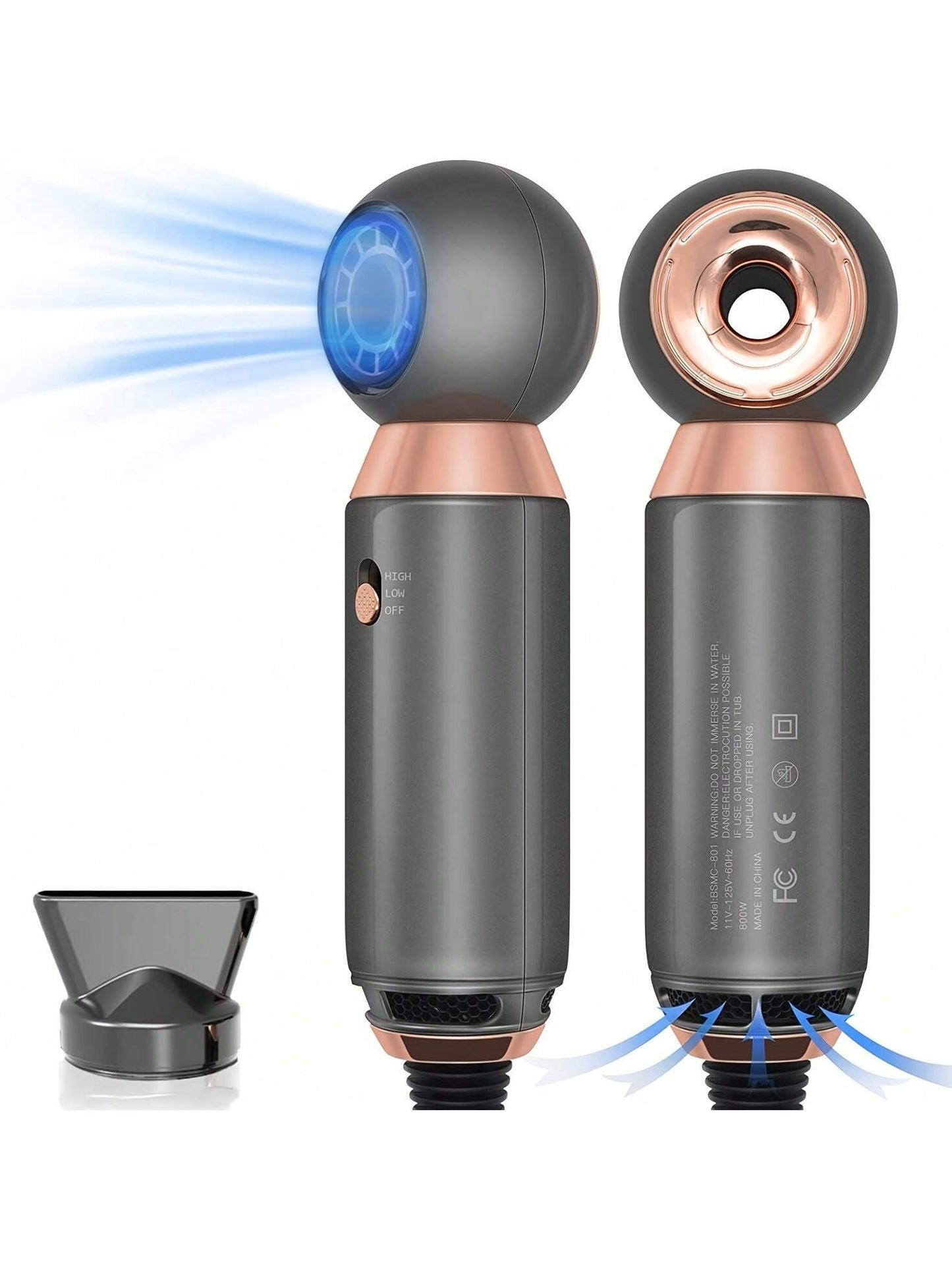 1pc Mini Hair Dryer with Ionic Technology,Constant Temperature Hair Care Without Damaging Hair,,800W Leaf-Free Hair Blower for Fast and Effortless Styling