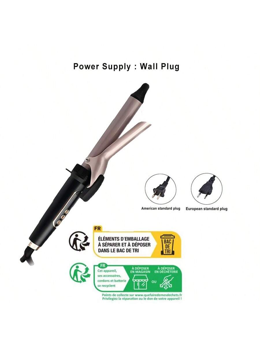 Multifunctional Hair Curler, 3 In 1 Curling Wand Set, Instant Heat Curling Iron With 3 Interchangeable Tourmaline Ceramic Lcd Heating Head