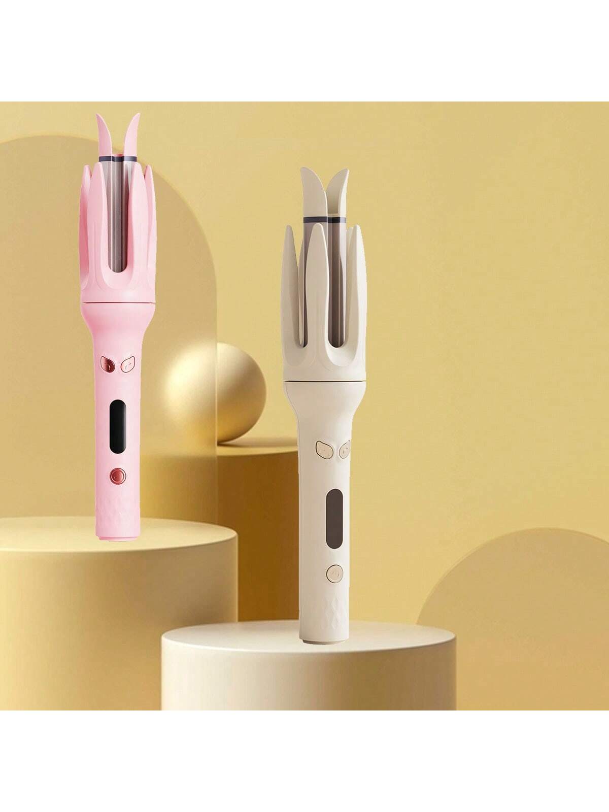 4 Gear Temperature Control Automatic Curling Wand, No Damage To Hair, Electric Rotating Hair Curling Tool For Lazy People, Large Waves, Dormitory Home, Portable