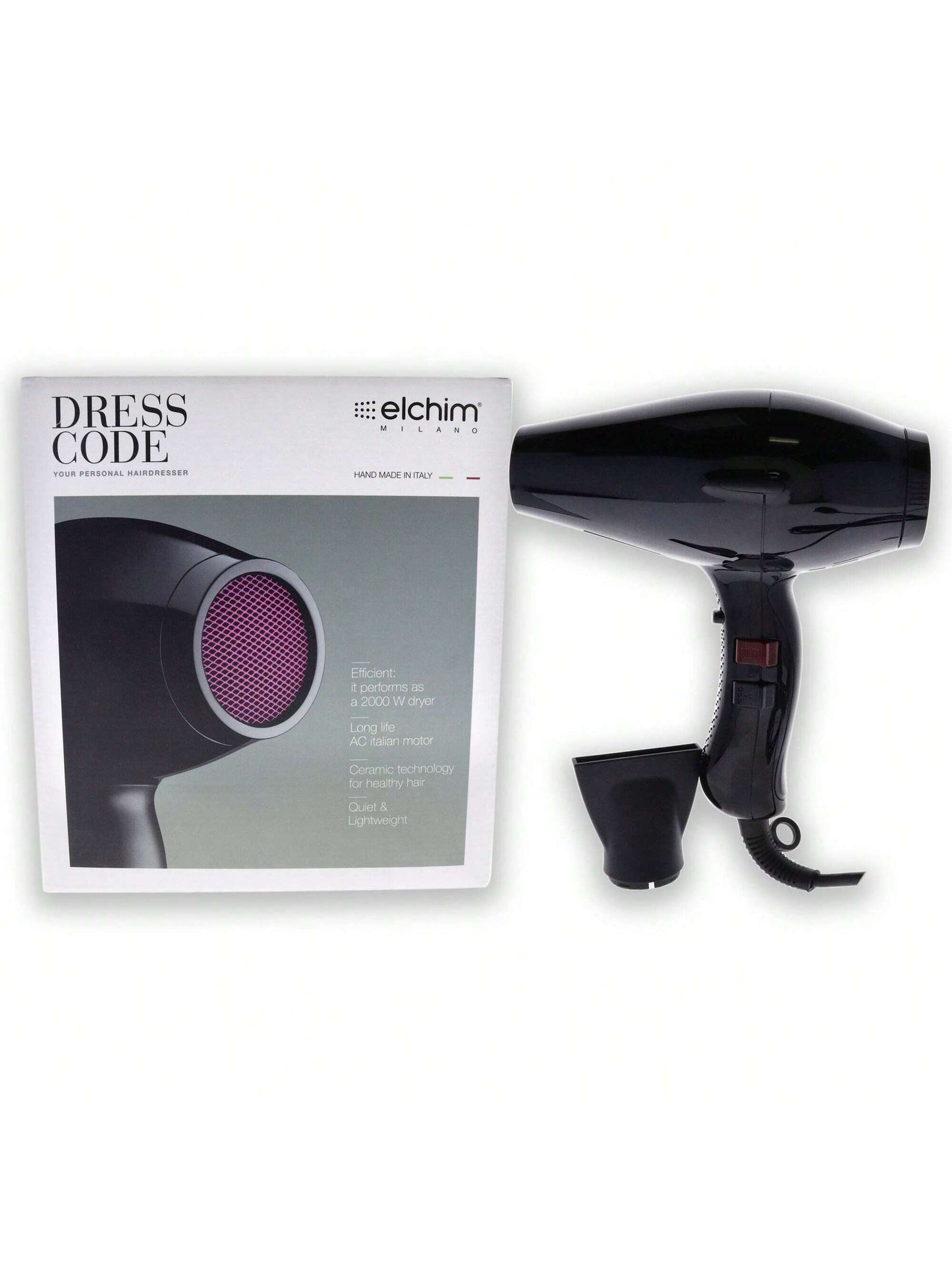 Elchim ELCHIM Dress Code - Black by Elchim for Unisex - 1 Pc Hair Dryer