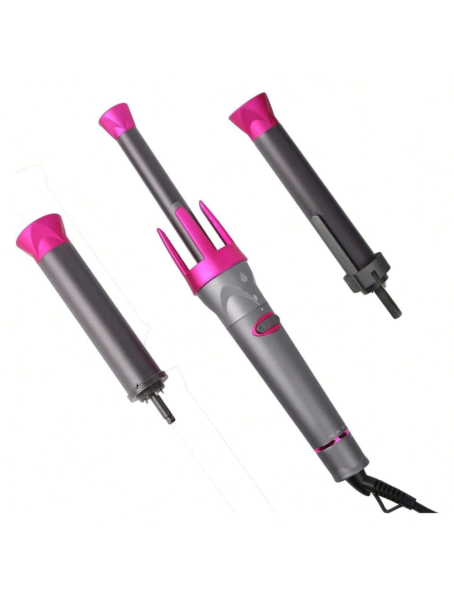 Automatic Ing Iron Rotating Ing Iron Wand, Auto Rotating Hair Er With 3 Interchangeable Ceramic Barrels To Create Beach Wave S, Temps Adjustable LCD Display Heat Dual Voltage