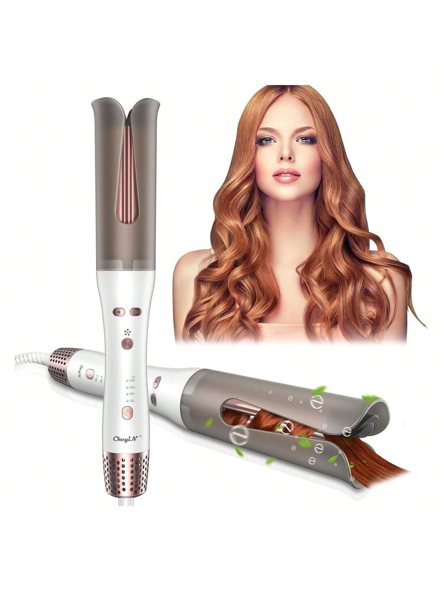 YONGSTYLE Automatic Curling Iron, Upgraded Hair Curler With Cold Air Fan,Cold Air & 4 Temperatures, Rapid Heating Hair Curling Wands For Hair Styling