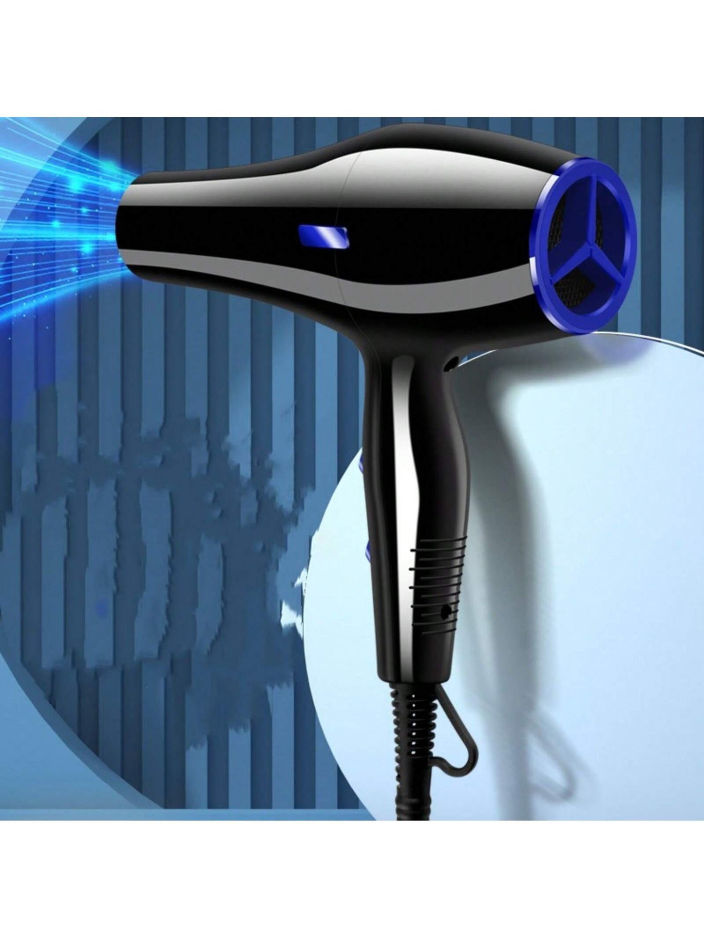 1 Pc Household Negative Ion Hair Care Hair Dryer, Silent, High-Power Cold And Hot Air, Not Damaging Hair Electric Hair Dryer