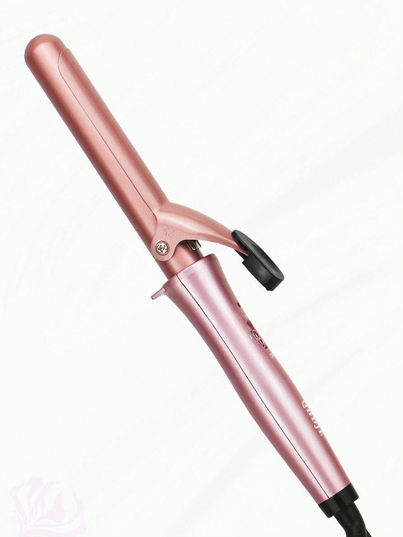 2-In-1 Rotating Cord Hair Styling Tool With Temperature Control & Hair Clip, 25mm Curling Iron