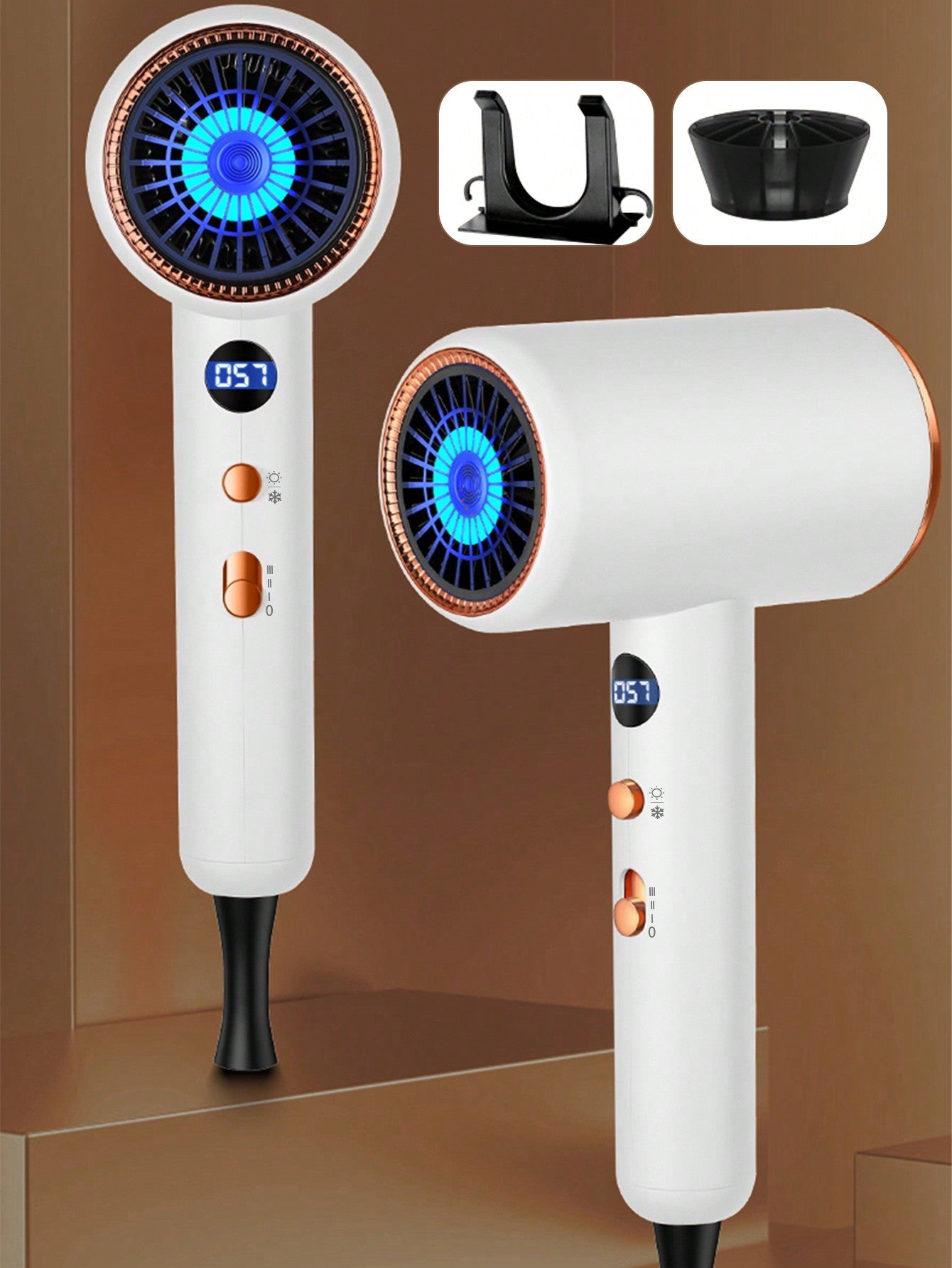 1pc Household Blow Dryer With Negative Ion Hair Care, Intelligent Aperture, High Speed, Low Temperature, Fast Drying For Dormitory Use