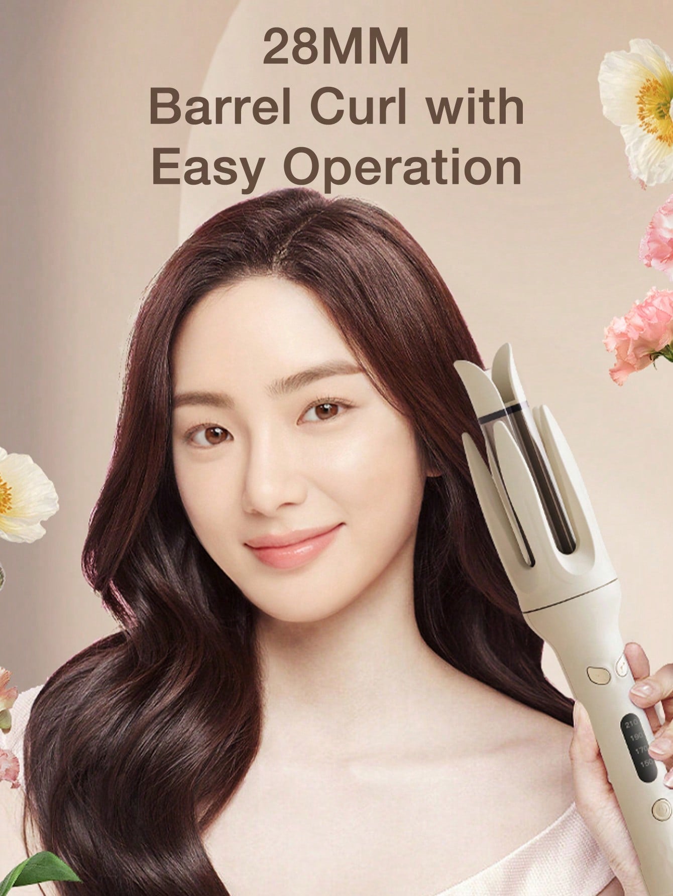 Automatic Hair Curling Iron, 28mm Barrel Hair Curler With 4 Temperature-Adjusting Mode , Hair Curler With Negative Ion Generator, Hair Curler With Intelligent Timmer, Curling Iron With Intelligent Sensor, Auto Power Off When Stuck Or Tangle(Only For