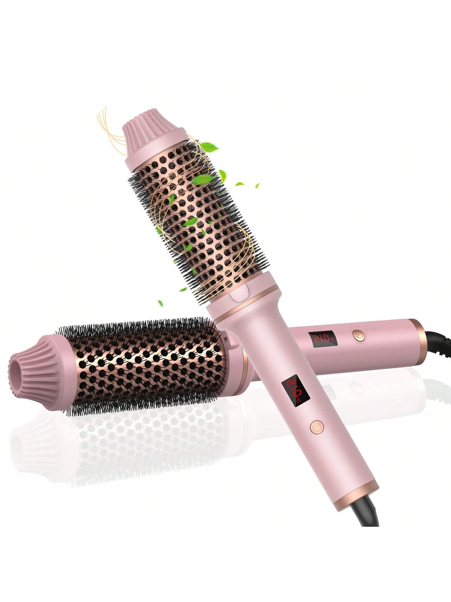 Multifunctional 3-In-1 Ionic Ceramic Heated Hairstyling Brush For Curling, Straightening And Volumizing