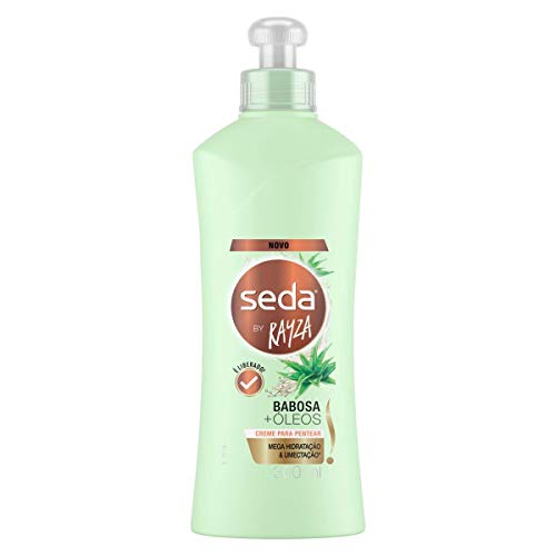 Linha Babosa + Oleos Seda - Creme para Pentear by Rayza 300 Ml - (Seda Aloe Vera + Oils Collection - Rayzas Combing Cream 10.14 Fl Oz)