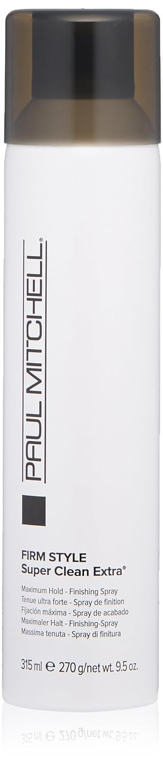 Paul Mitchell Super Clean Extra Finishing Hairspray, Maximum Hold, Shiny Finish, For All Hair Types, 9.5 oz.