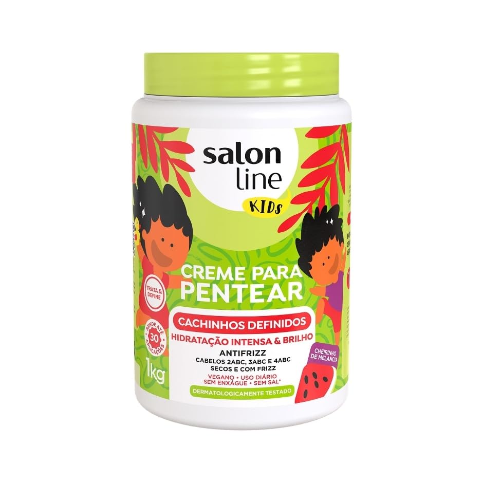 Salon Line - Linha Tratamento (Cachinhos Definidos) - Creme Para Pentear Kids 1000 Gr - (Salon Line - Treatment (Defined Curls) Collection - Kids Combing Cream net 35.27 Oz)