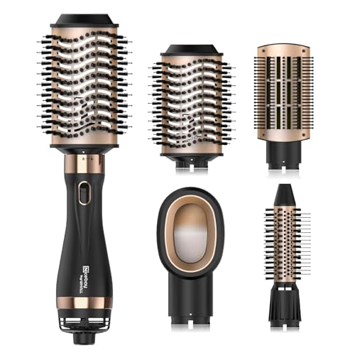 Nicebay® Hair Dryer Brush Blow Dryer Brush in One, Hot Tools Dryer Brush Set for Straightening/Drying/Curling, Oval Brush, Multi-Temperature Settings, Detachable Design for Women