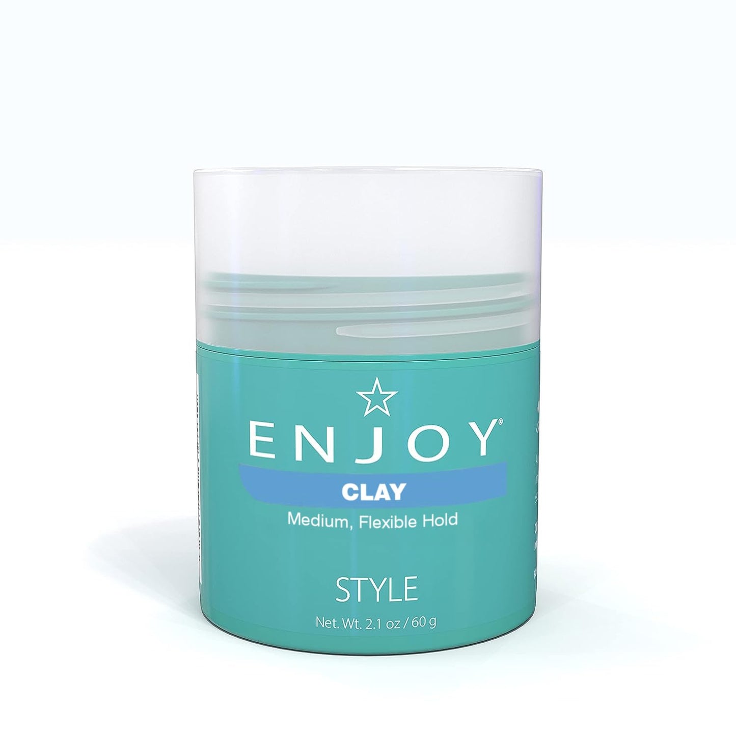 ENJOY Clay, Non-Greasy Paste, Flexible Texture and Hold, Color Safe, Anti Frizz Hair Products, Hair Styling Cream, Hair Styling Products - 2.1 Oz