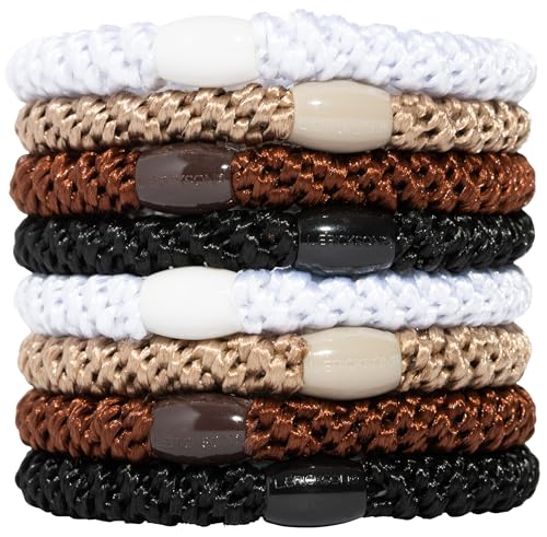 L. Erickson Grab & Go Ponytail Holders - Set of Eight, Neutral