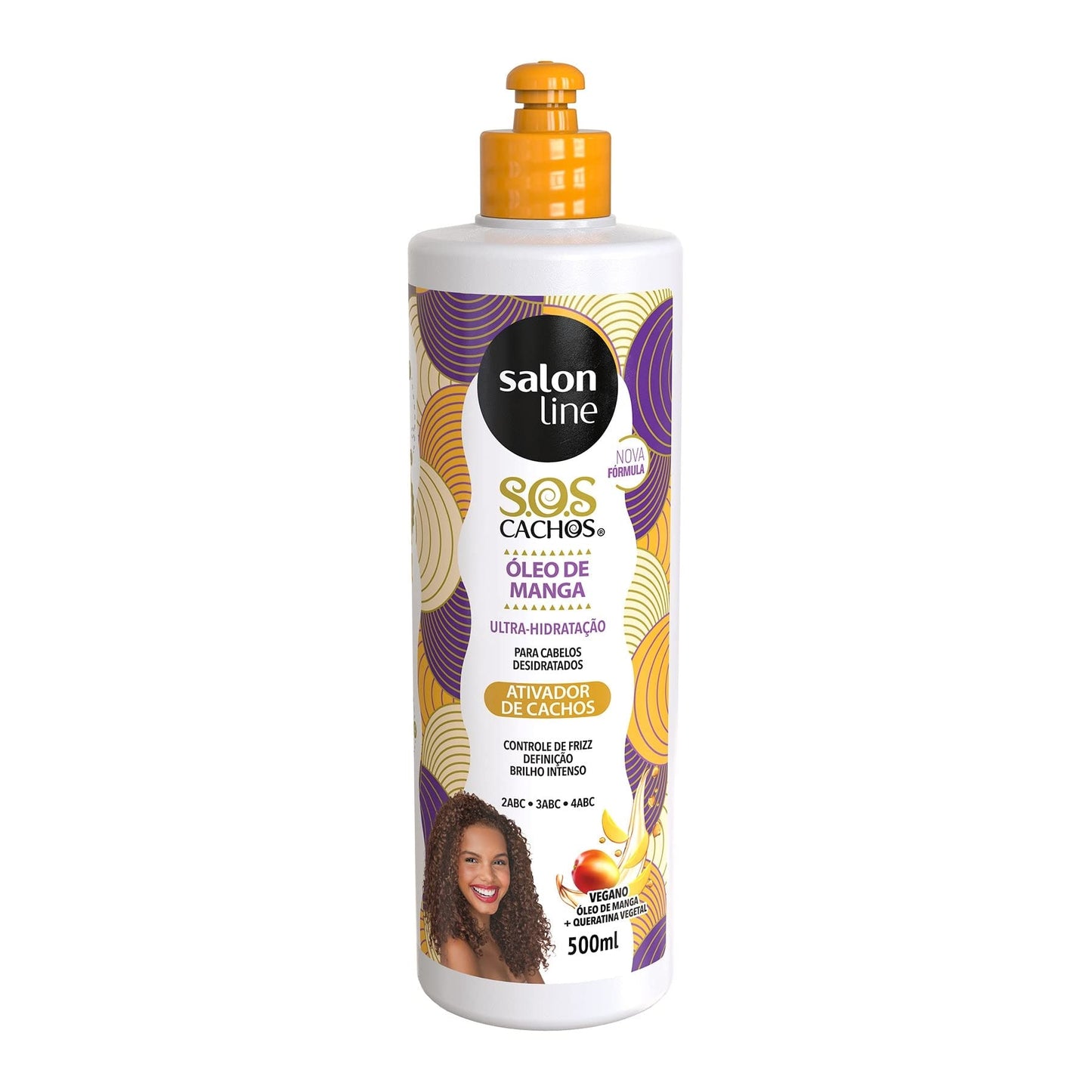 Salon Line - Linha SOS Cachos Manga - Ativador de Cachos Ultra Hidratante 500 Ml - (SOS Curls - Mango Collection - Ultra Curl Activator 16.9 Fl Oz)