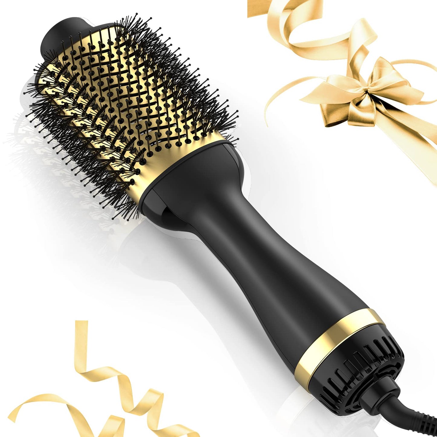 lpstea Hair Dryer Brush Blow Dryer Brush in One, One-Step Hair Dryer and Volumizer, Negative Ion Ceramic Brush Blow Dryer Styler, Hair Brush Dryer for 120 Volt USA outlets only (Gold)