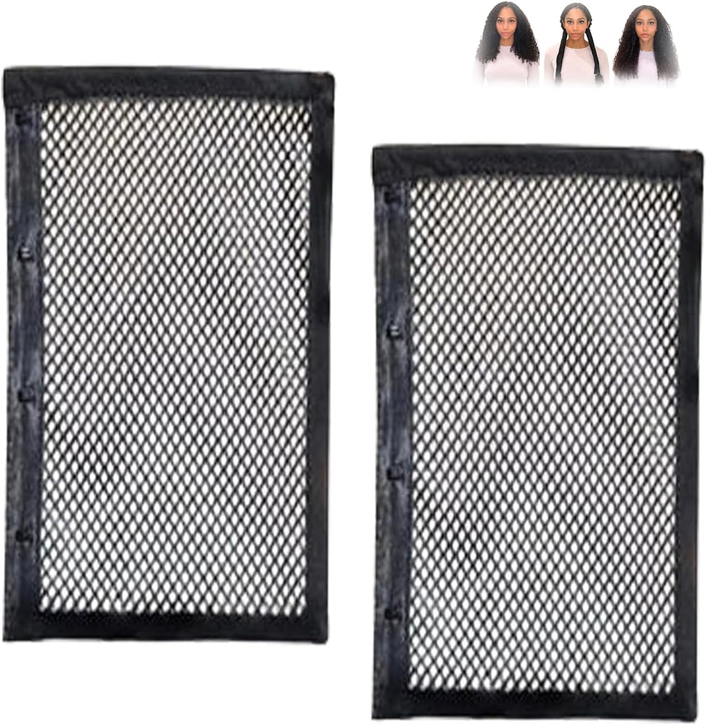 Length-n-Lock, Length n Lock Hair Stretcher, Length and Lock Mesh Curly Hair Net, for The Length and Volume Lovers, Recommended for Hair Types 3b-4c (2 PCS, 13in)