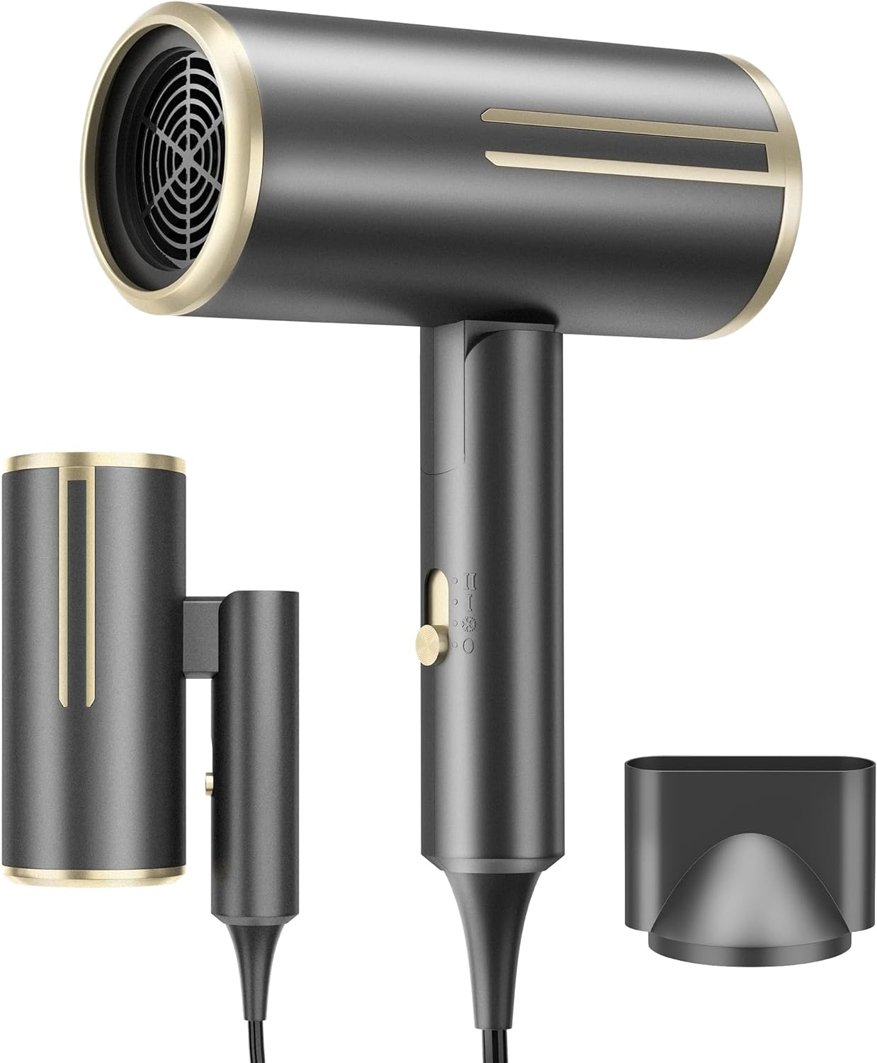 Hair Dryer Ionic Blow Dryer Foldable Hair Dryer Lightweight Protable Travel Hairdryer Styling Tools & Appliances Hair Blow with Styling Nozzle Reducing Frizz