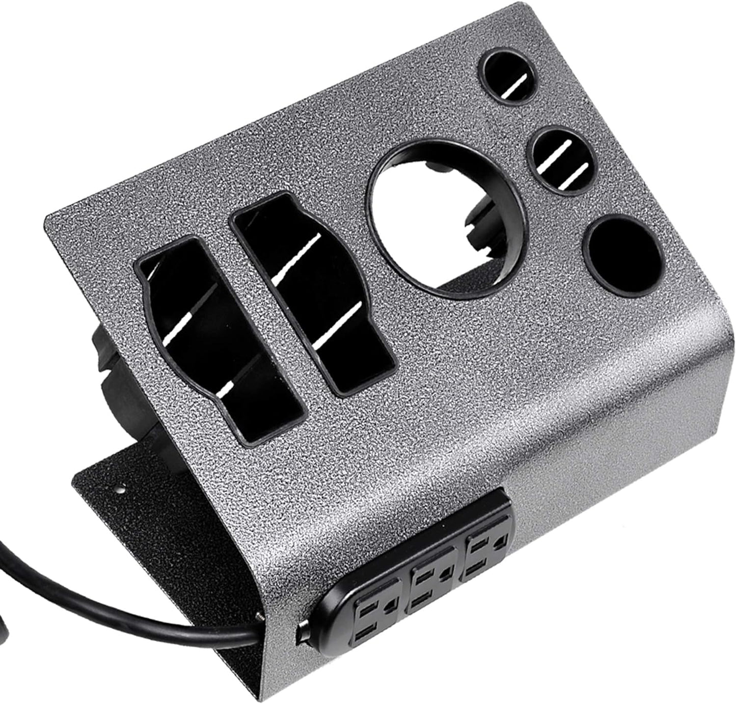 BYOOTIQUE Tabletop Hair Iron & Blow Dryer Holder Salon Appliance Stand with 3 Outlets for Stylist Hot Tool Straightener 25 x 19 x 12 cm