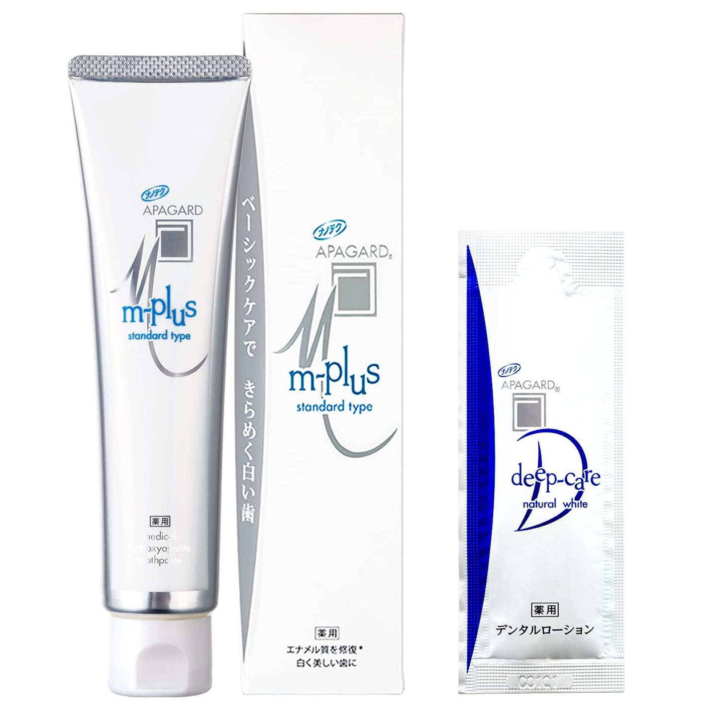 Apagard M Plus Whitening Toothpaste (125g) & Dental Lotion (5ml) - Toothpaste In Japan