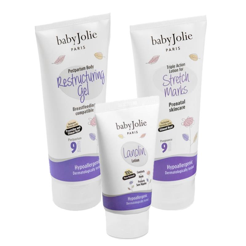 Baby Jolie - 3Pk Mom Bundle (Restructuring Gel, Lanolin Lotion, Stretch Marks)