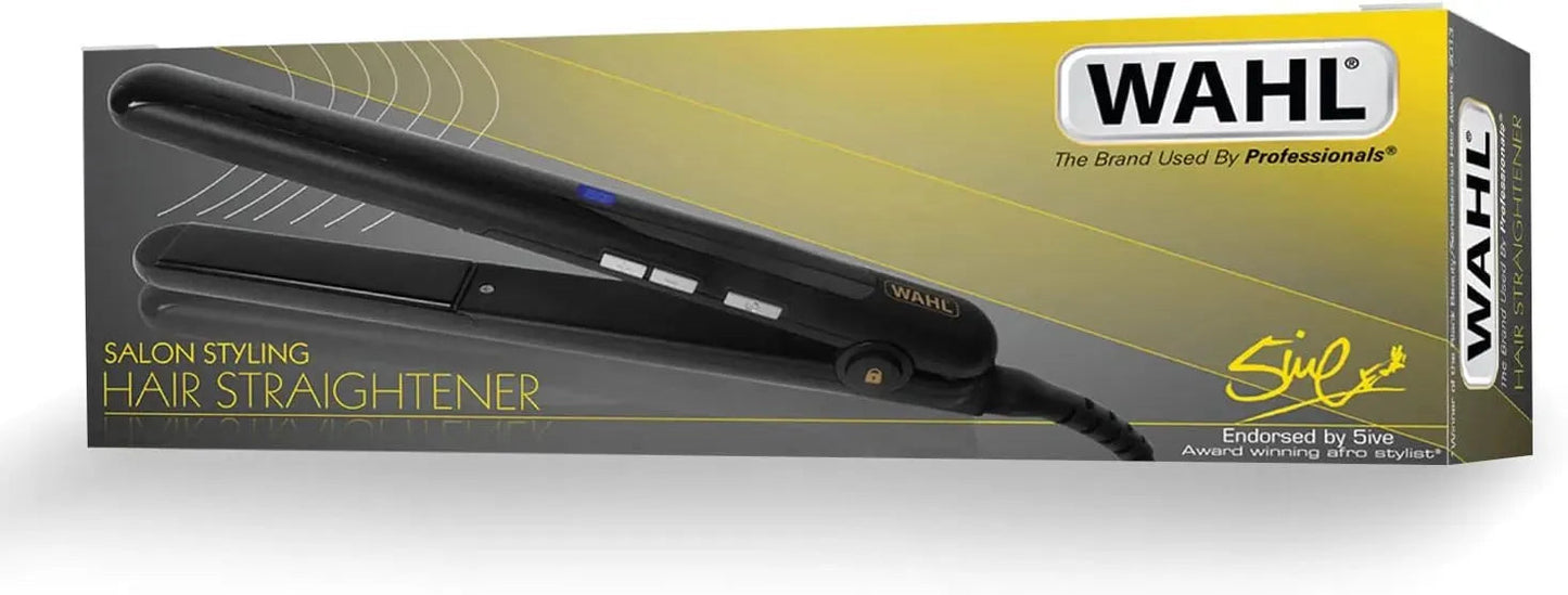 WAHL Afro Hair Straightener Black - Ceramic Plates for Smooth and Frizz-free Finish, Variable Heat and Auto Shut Off | Ideal for Professional and Home Use