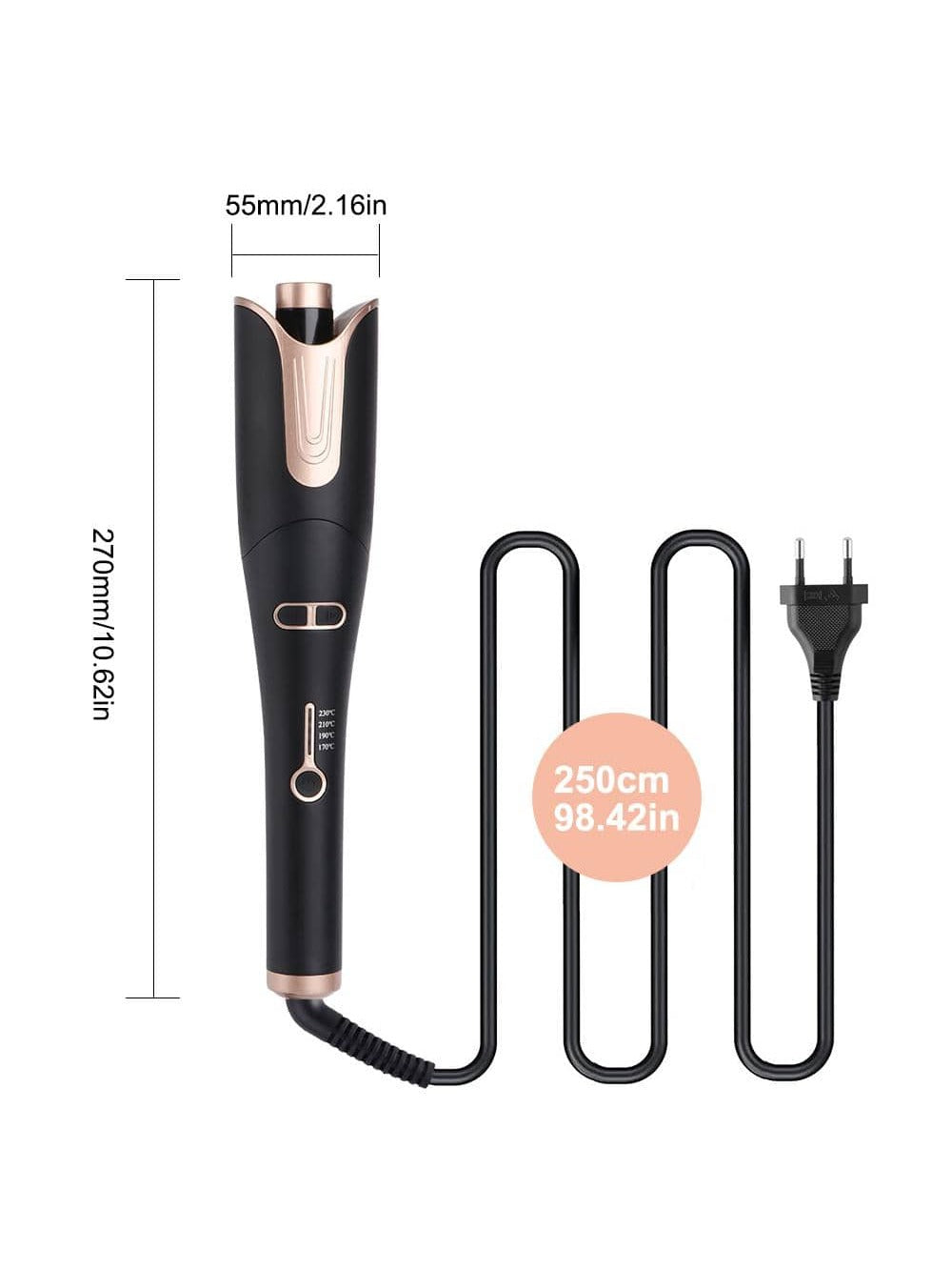 1pc ABS Curling Iron, Modern Two Tone 4-speed Intelligent Temperature Control PTC Fast Heating Professional Hair Curler For Hair Curling