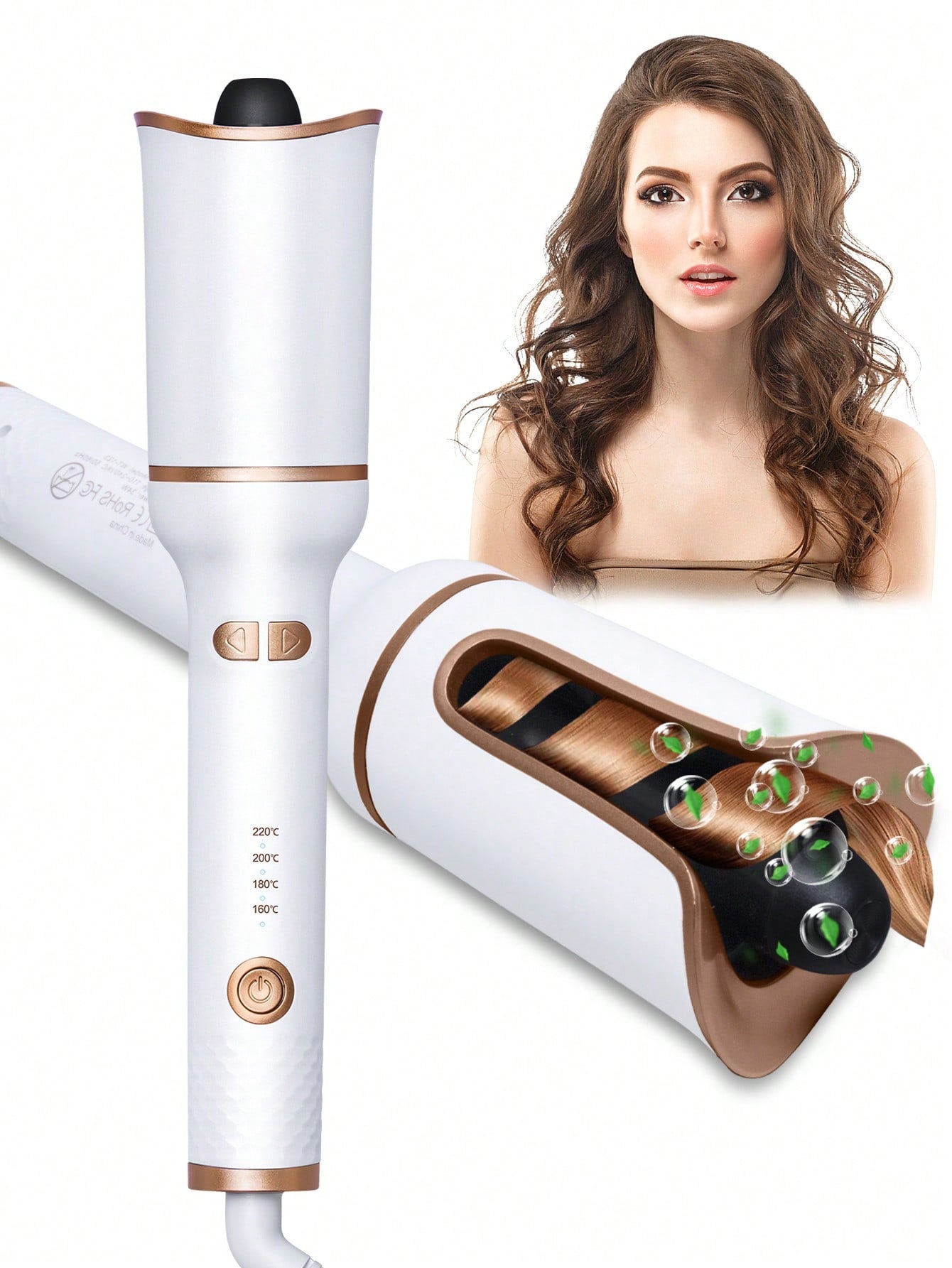 1pc Portable BS Cylindrical Curling Iron, Modern Two Tone Professional Hair Curler For Hairdressing