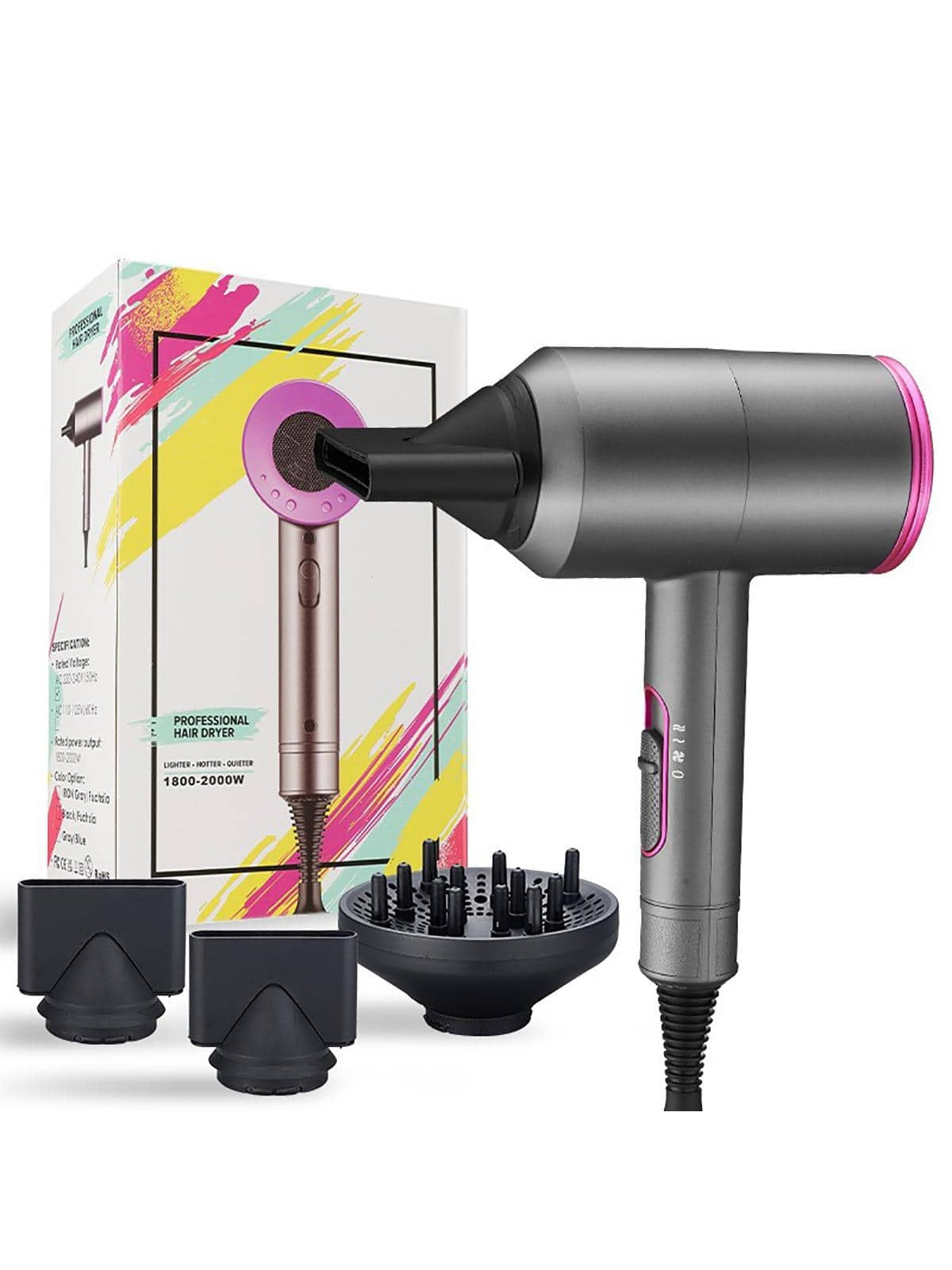 1pc ABS Hair Dryer, Modern Two Tone Professional Hair Dryer For Home