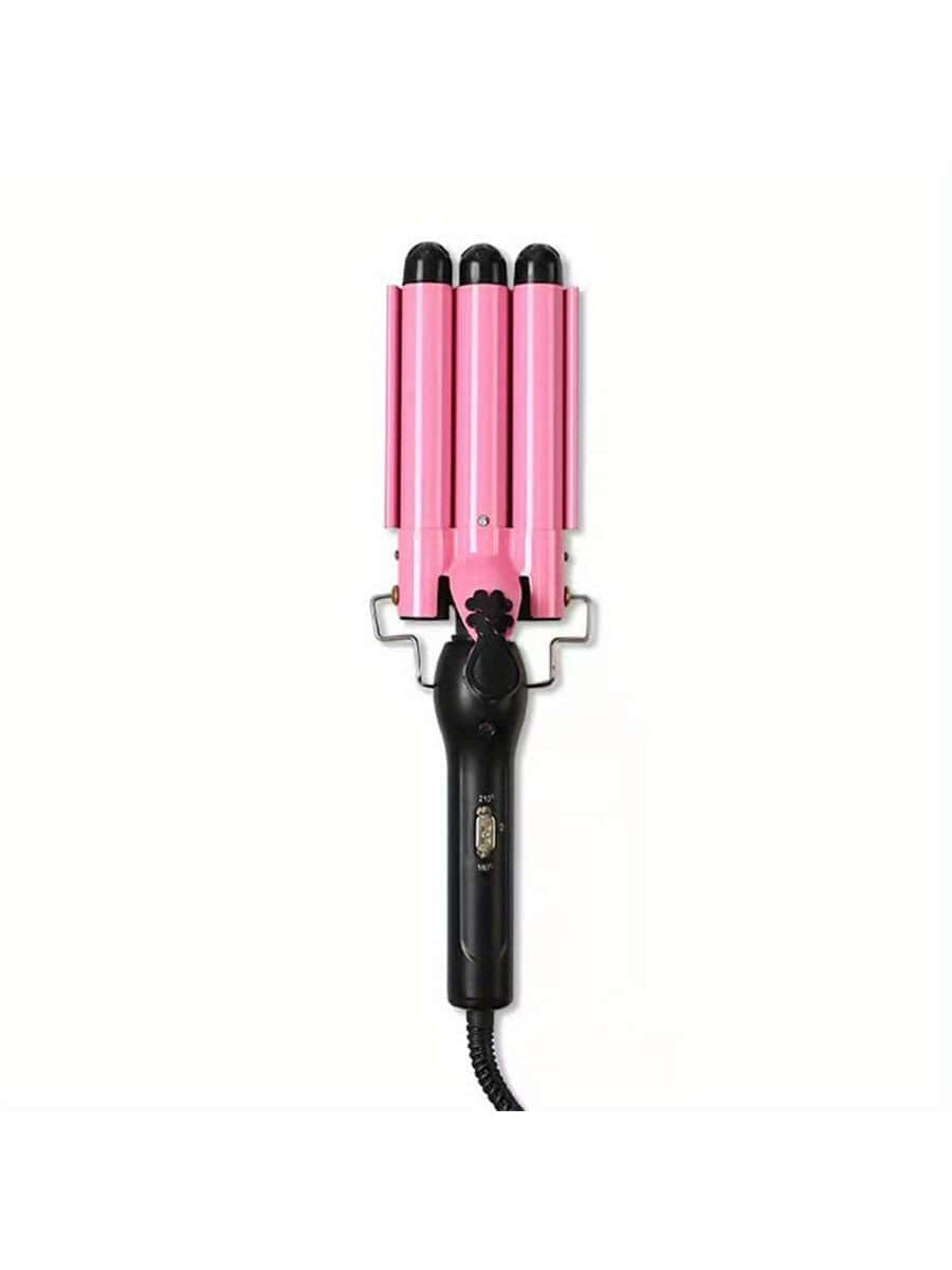 Lcd Triple Barrel Hair Curler, Three Barrel Hair Waver For Making Water Waves And Egg Curls - Perfect Choice For Home Beauty