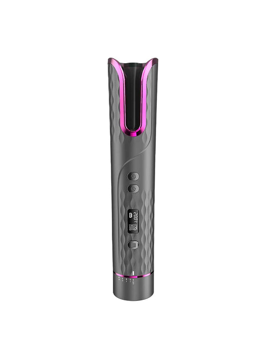 Cordless Automatic Hair Curler, Auto Curling Iron With LCD Display Adjustable Temperature & Timer, Ceramic Hair Curler USB Charging And Rechargeable, Portable Hair Styler For Travel
