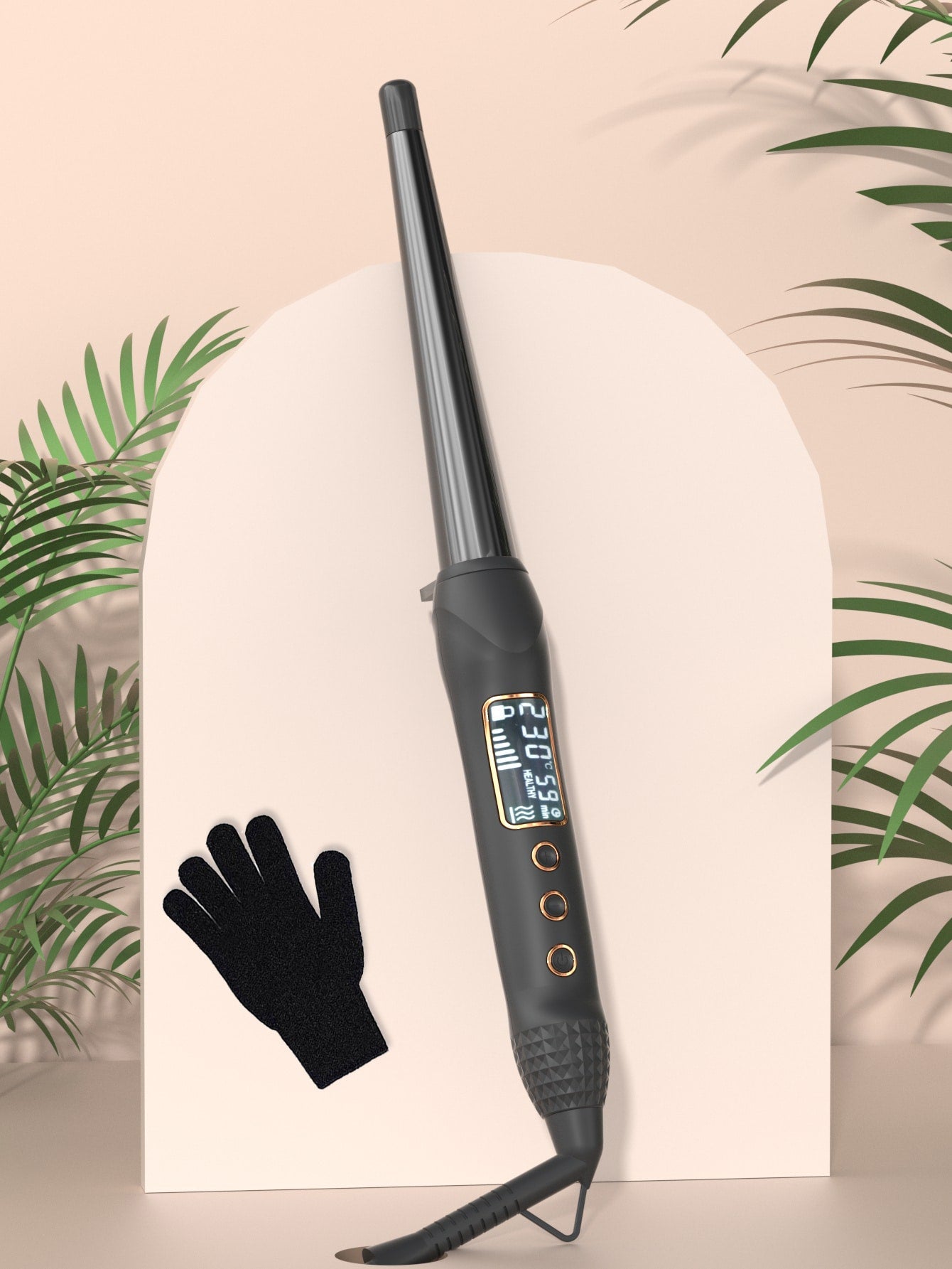 1pc Handheld PC Hair Curling Iron, Classic Portable Professional Hair Curler For Home