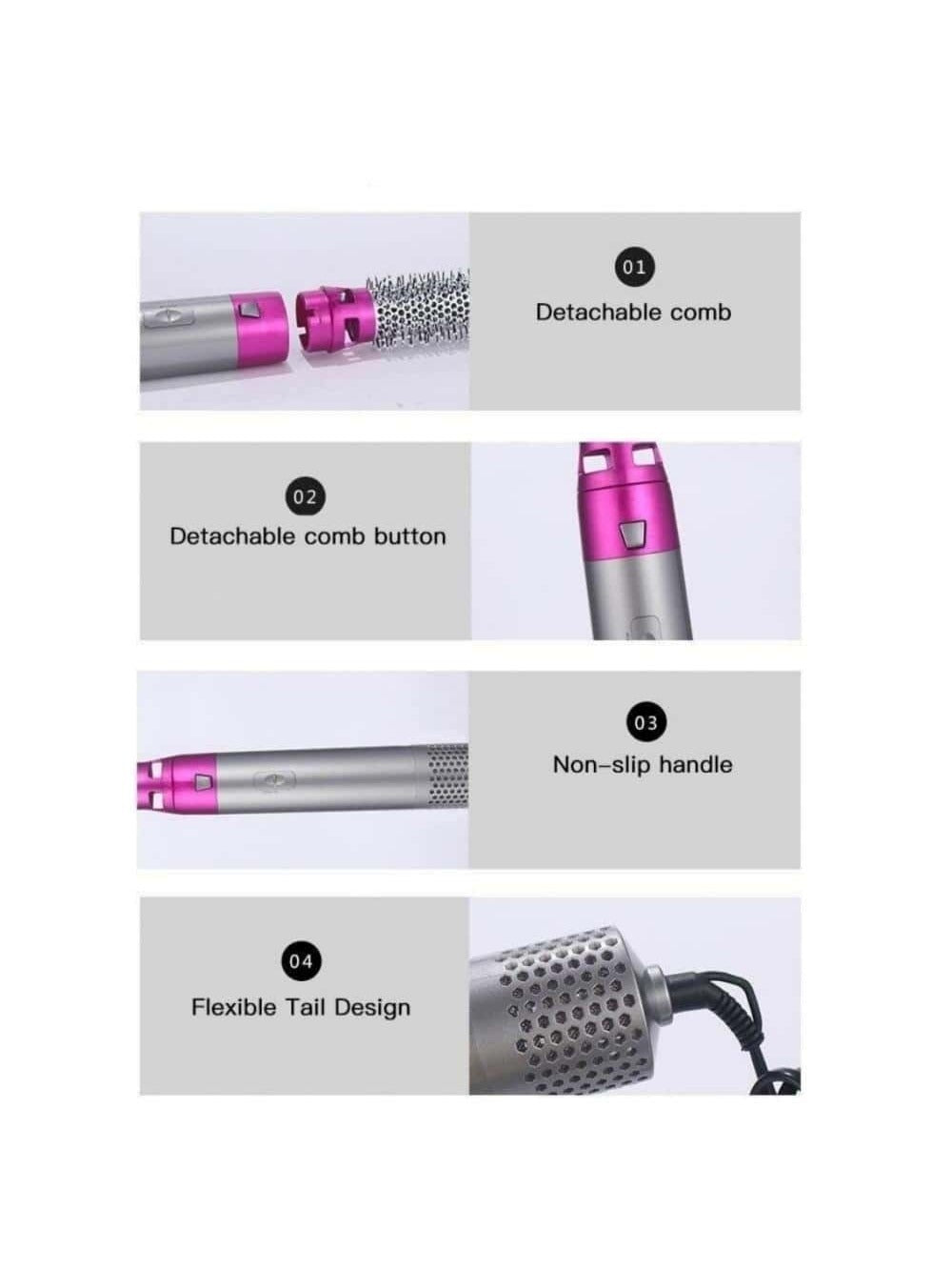 New 3 in 1 Multifunctional Hot Air Brush Hair Curler Dryer For Hair Styling Hot Comb Straighten Hair Ion Technology Hairdressing