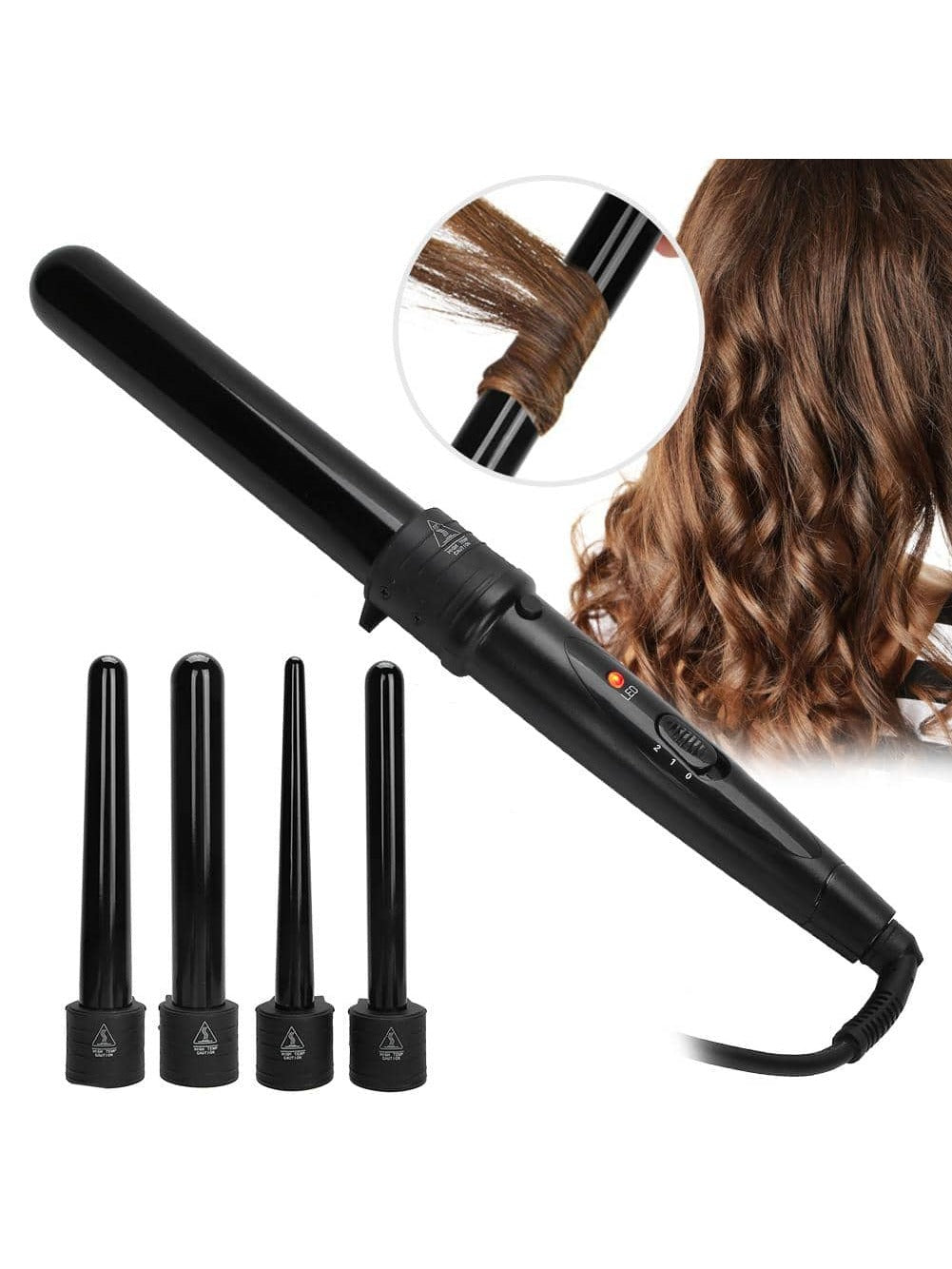 5 In 1 Multi-functional Curling Iron Set With Ceramic Coating, Hair Styling Kit, Interchangeable Hair Curler 110-240v