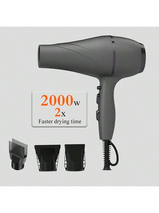 1pc Plug-in High Power 2000w Professional Hair Dryer, Cold Air Button, Constant Temperature Hair Care, Suitable For Hotel And Hair Salon Use