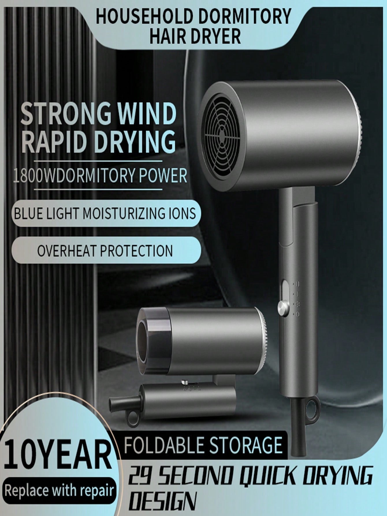 Hair Dryer English Standard Plug