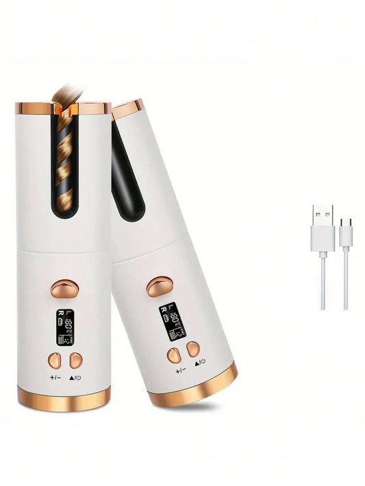 White Automatic Hair Curler/usb Automatic Hair Curler/lazy Hair Curler Electric Automatic Hair Curling Wand Portable Travel Home Hair Styling Tool