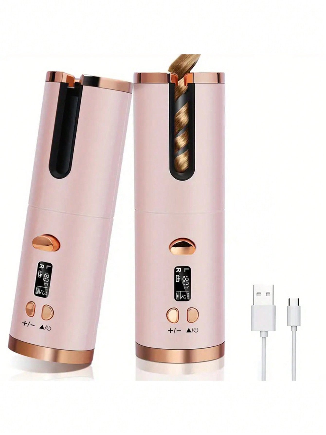 Pink Automatic Hair Curler/usb Automatic Hair Curler/electric Curling Iron For Lazy People Portable Travel Curling Wand, Home & Travel Use