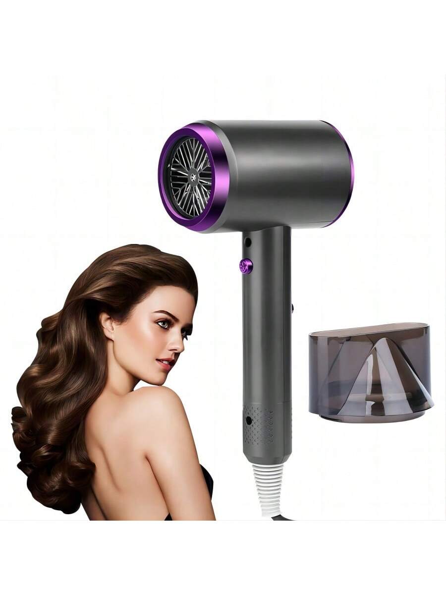 1pc Multifunctional Ionic Hair Dryer With Adjustable Temperature, 1600w, Temperature Constant And Hair Care, Lightweight And Travel-friendly, Grey