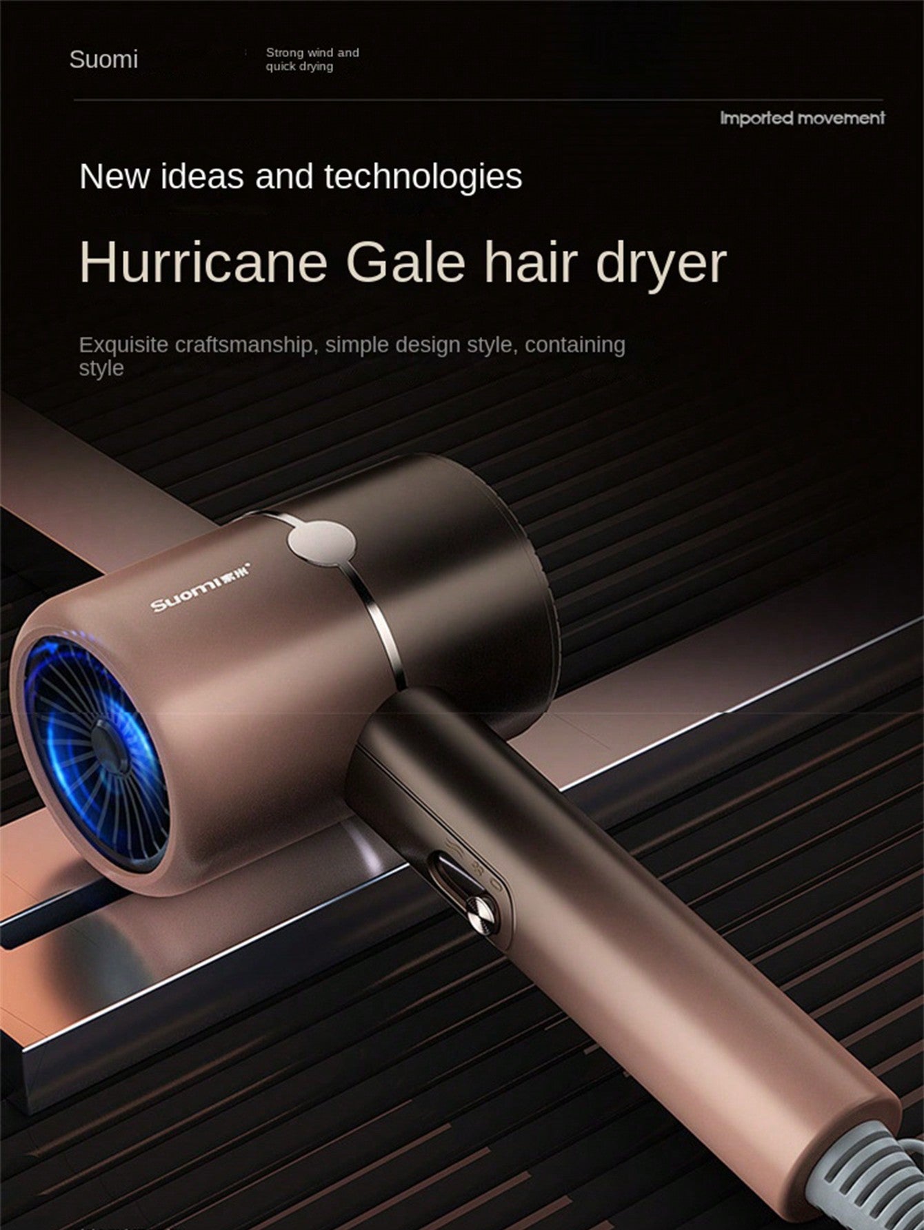 Household High Power Negative Ion Hair Dryer With Cold And Hot Air.