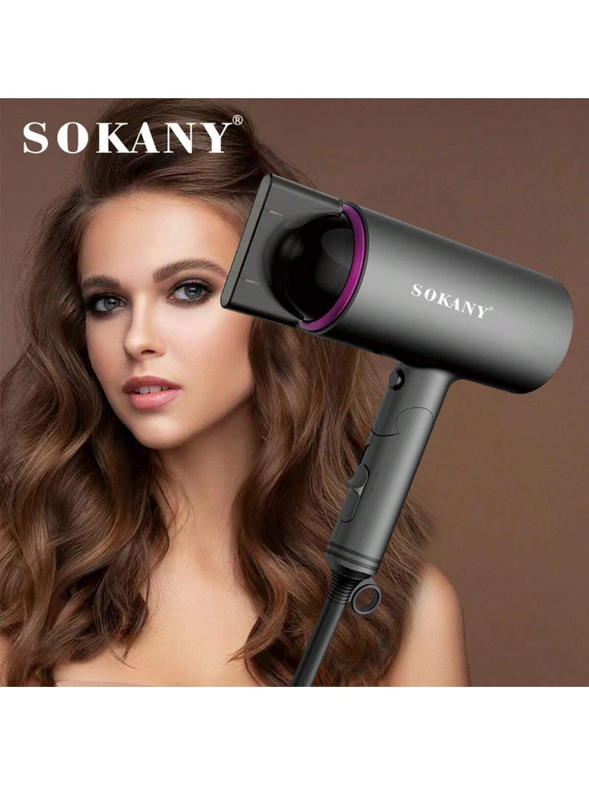 1pc Foldable Hair Dryer, Quick Drying Without Hair Damage, Household & Portable For Traveling