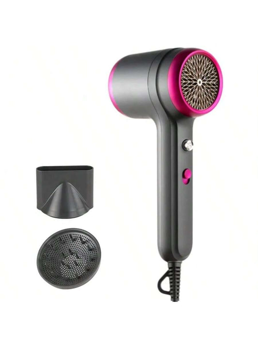 Hair dryer negative ion professional quick-drying low noise household electric cold and hot air hair dryer with diffuser.